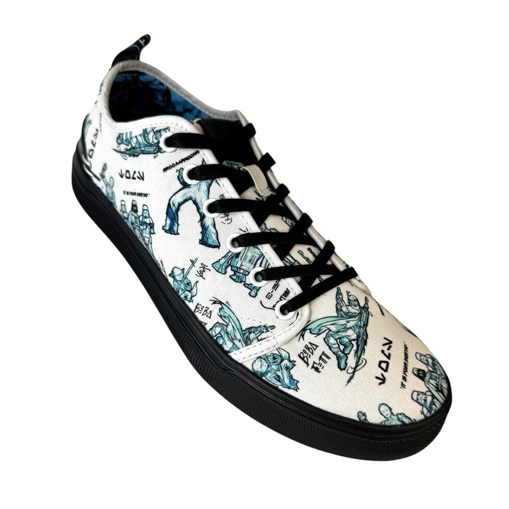 Toms x Stars Wrs Collection Trl Lite Mens Sneakers White Canvas Size 9 New